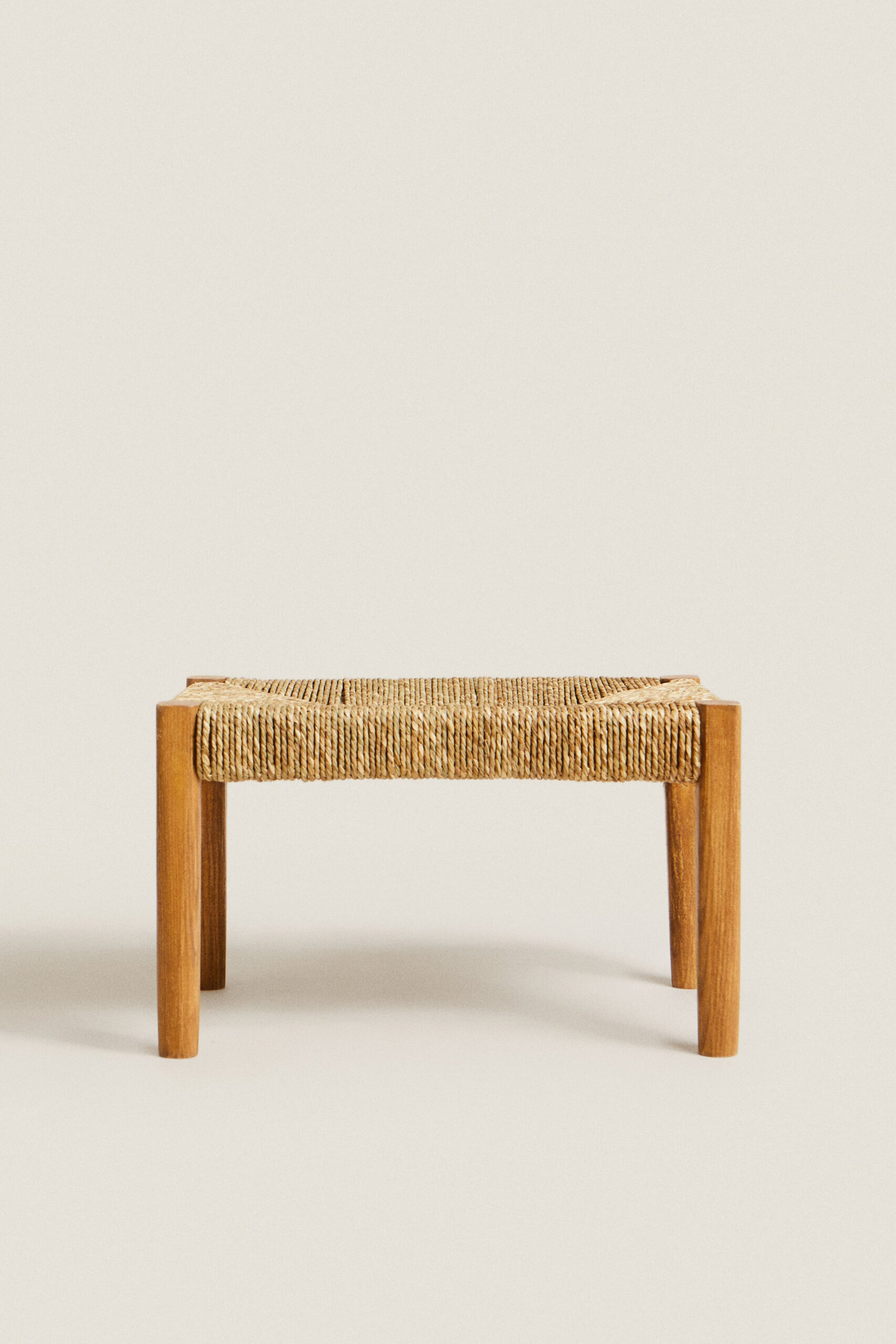 OAK AND SEAGRASS MINI STOOL - Image 2