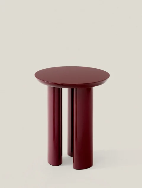 BURGUNDY TUNG SIDE TABLE