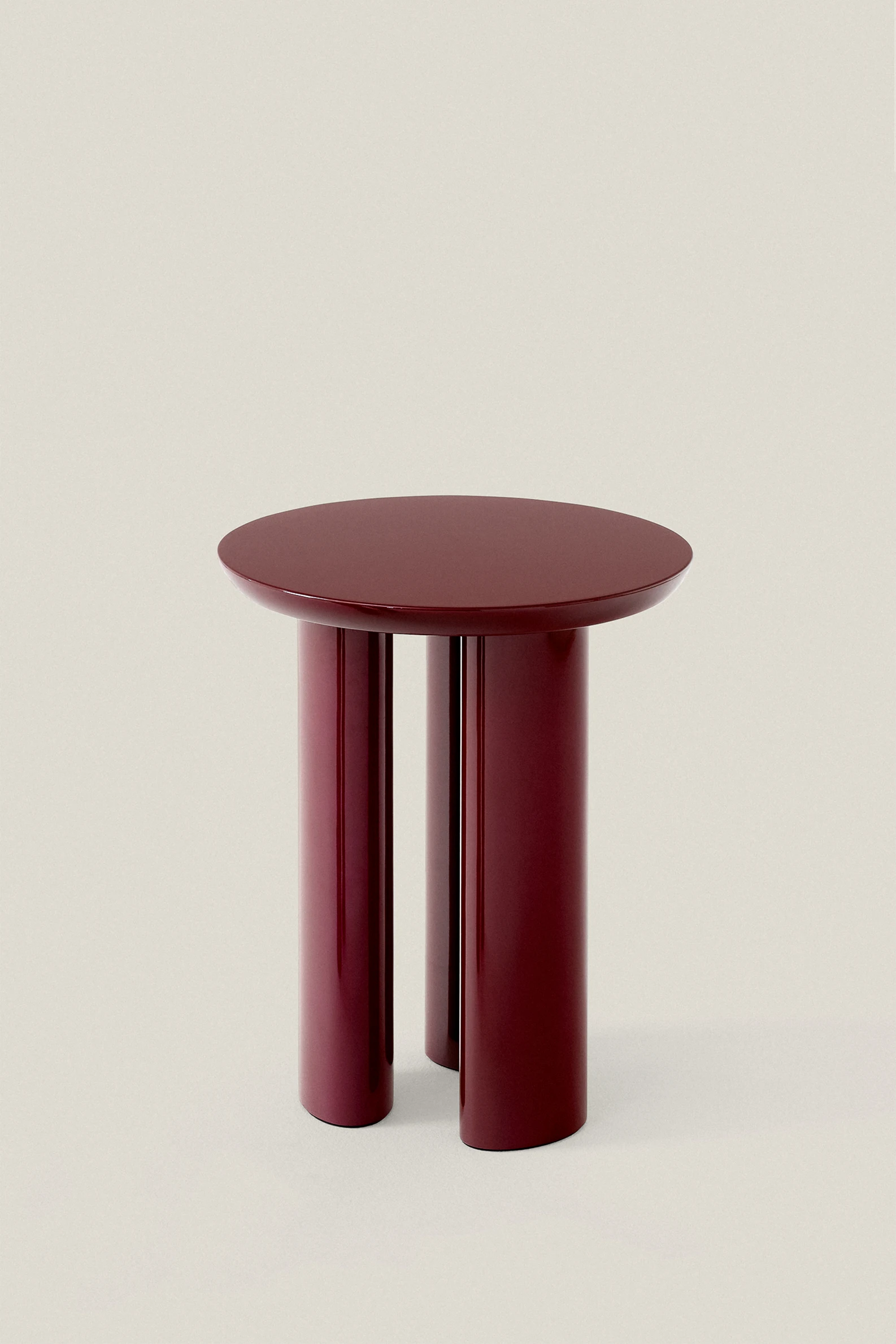 BURGUNDY TUNG SIDE TABLE
