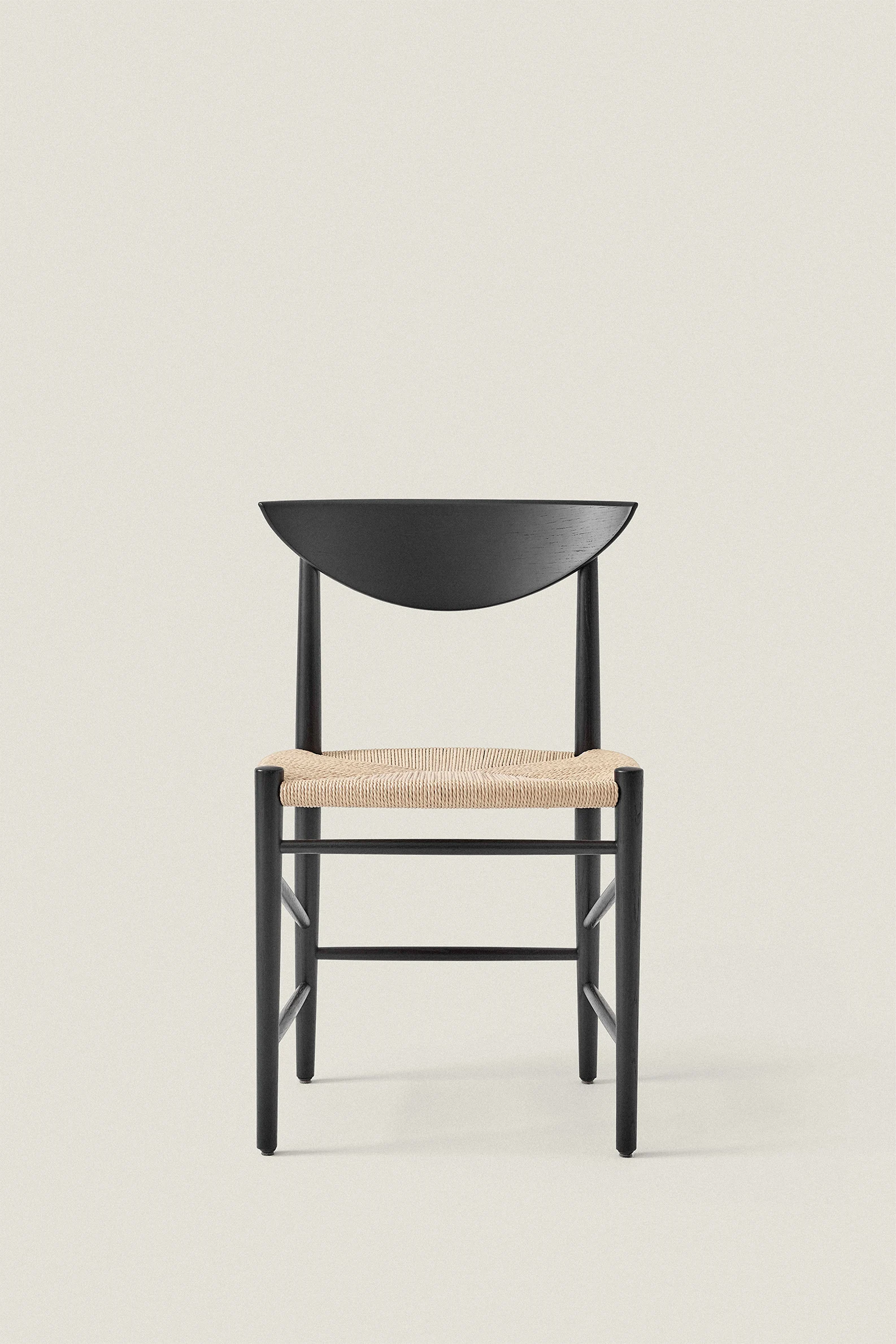 OAK AND PAPER CORD CHAIR