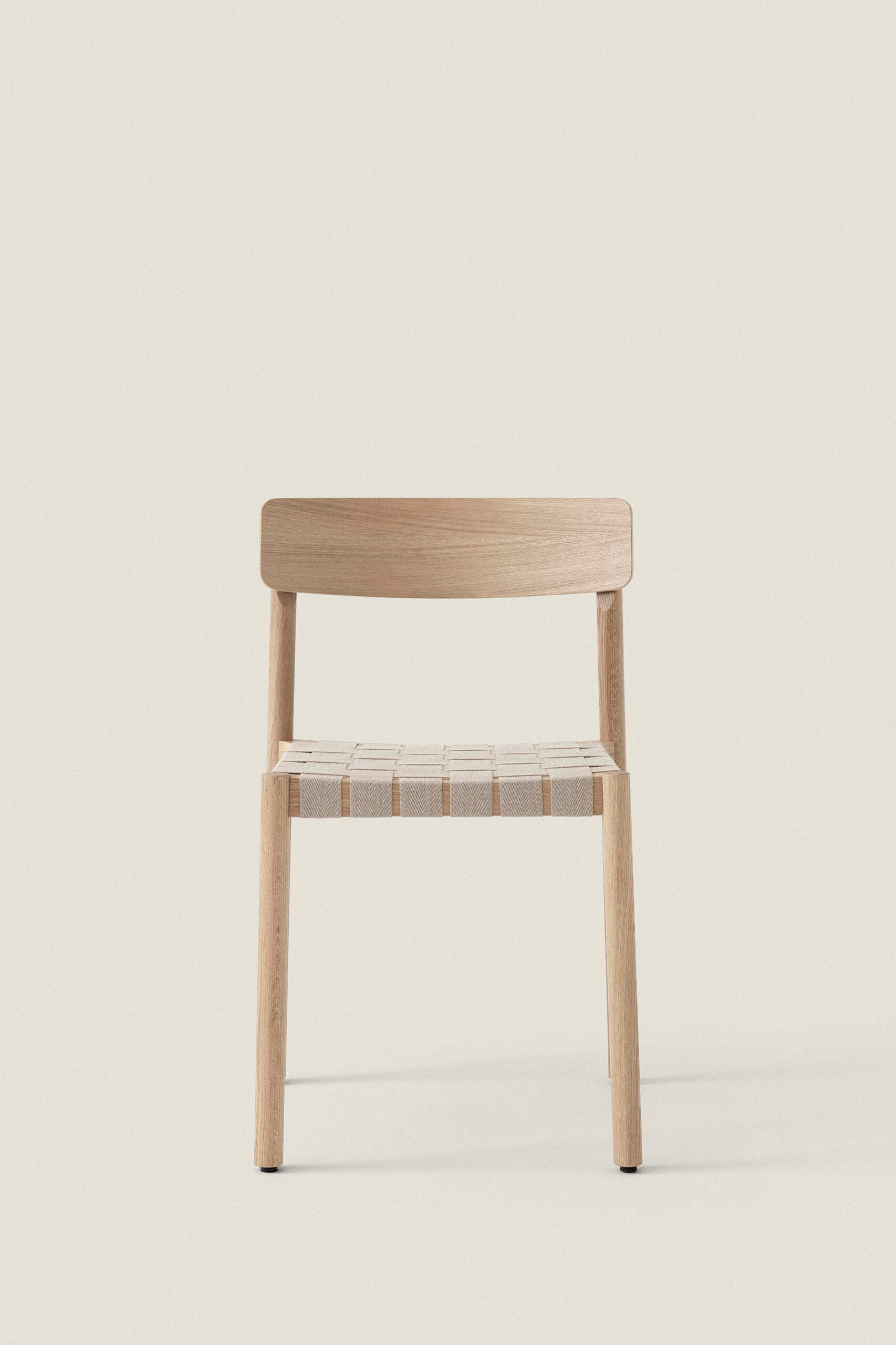 OAK AND LINEN WEBBING CHAIR - Image 5