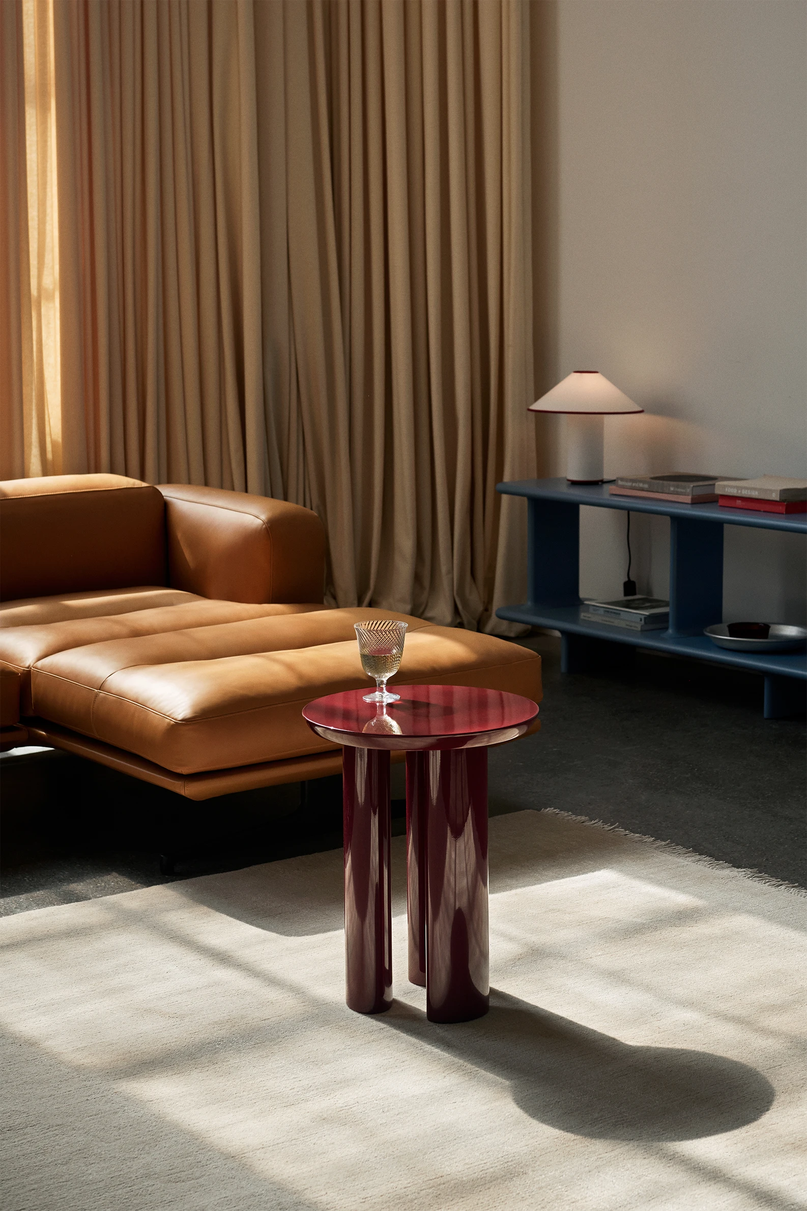 BURGUNDY TUNG SIDE TABLE - Image 5