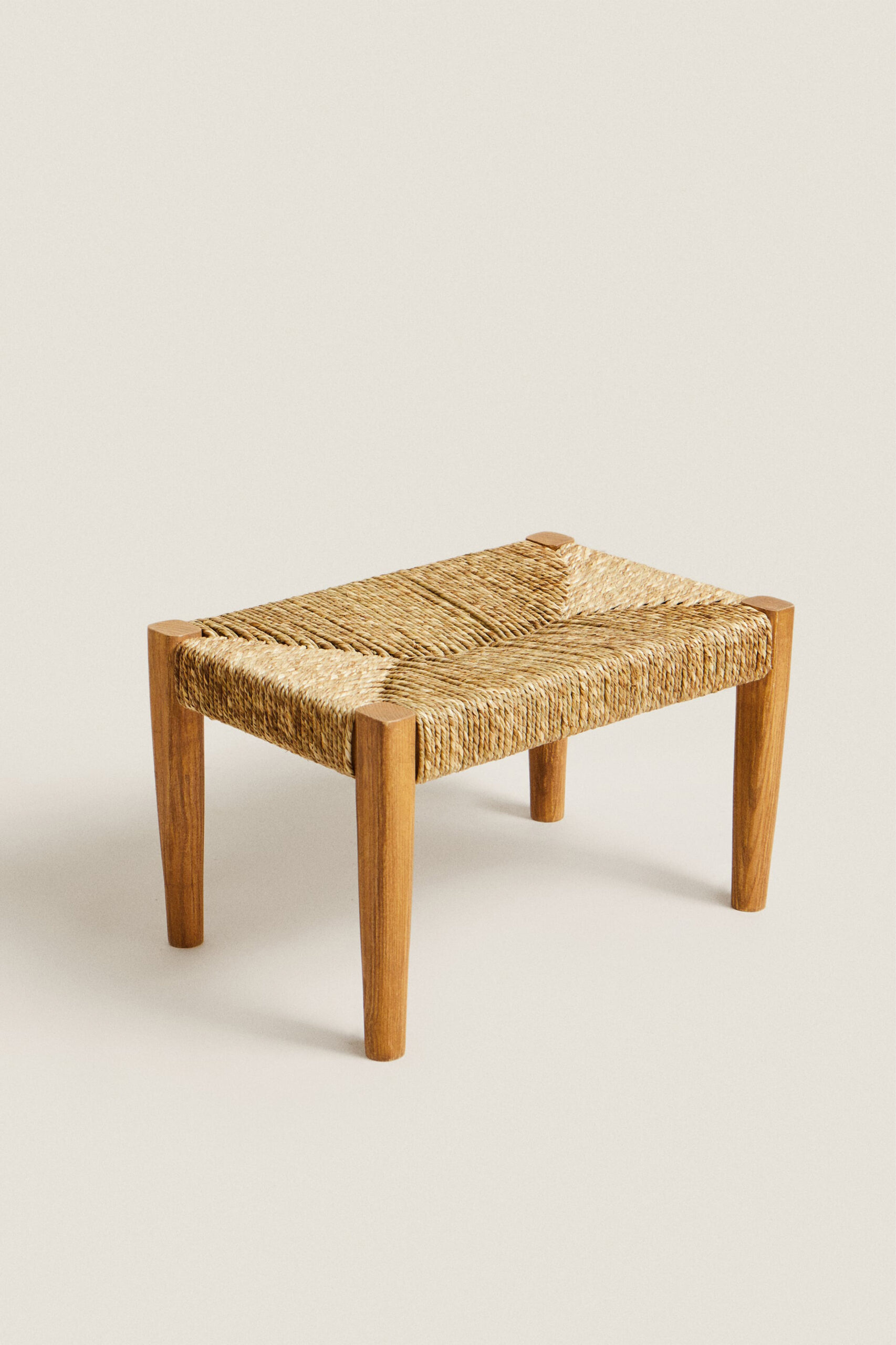 OAK AND SEAGRASS MINI STOOL - Image 3