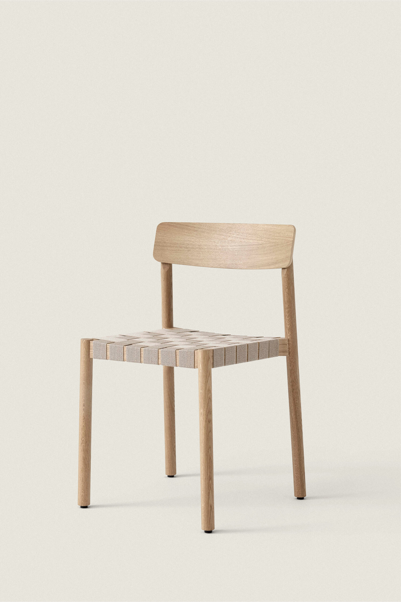 OAK AND LINEN WEBBING CHAIR - Image 6