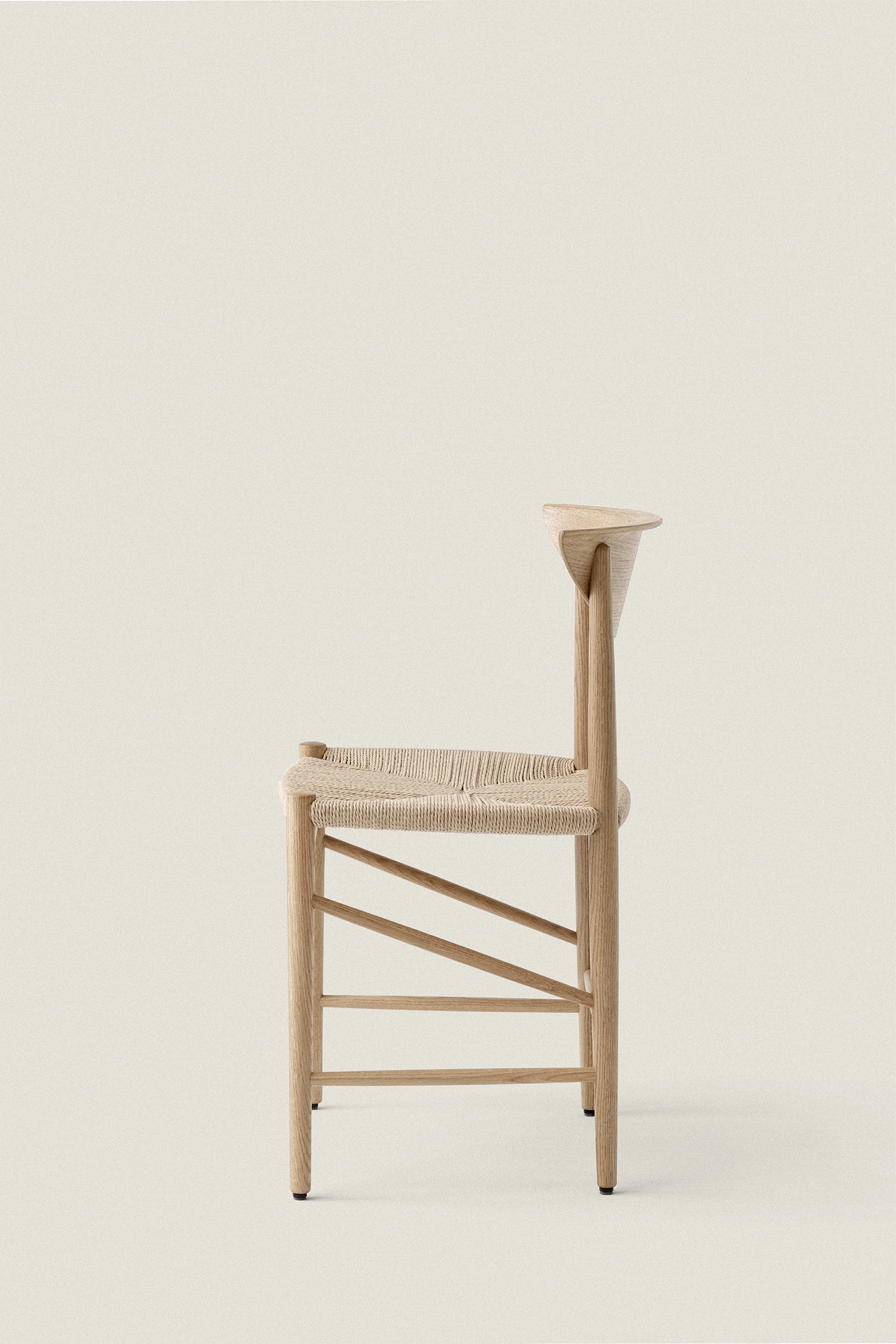 OAK AND PAPER CORD CHAIR - Image 4