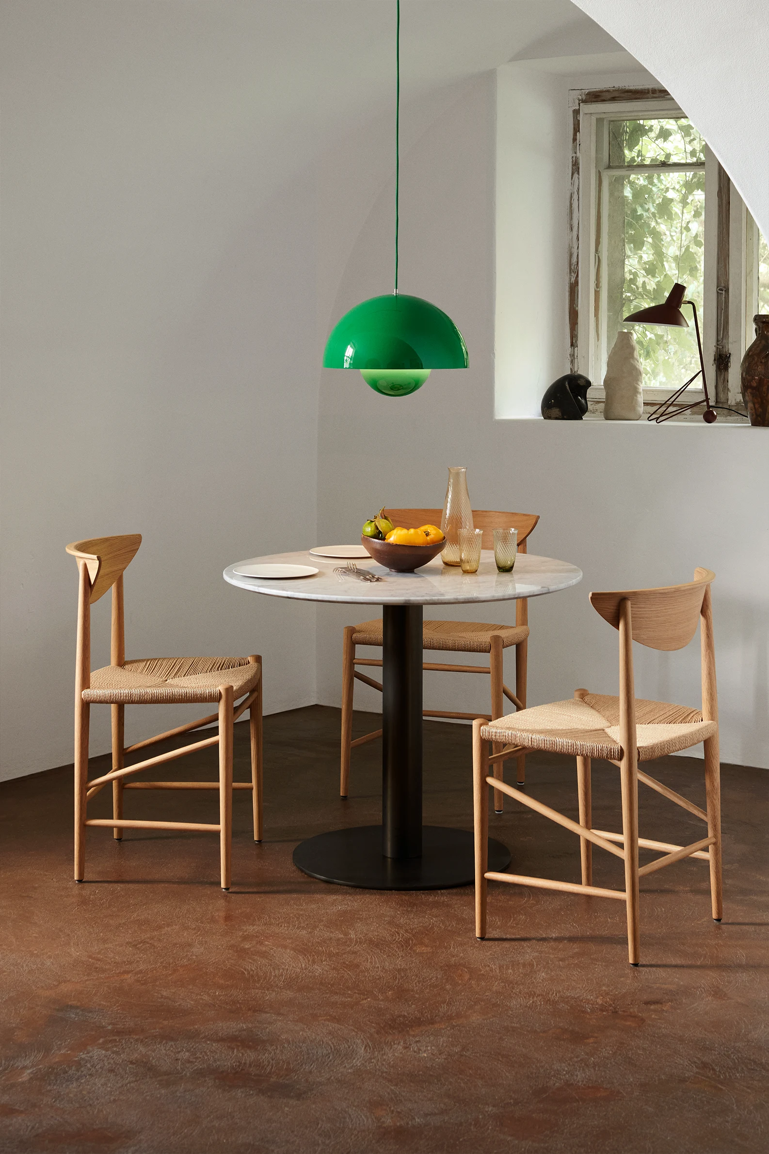 OAK AND PAPER CORD CHAIR