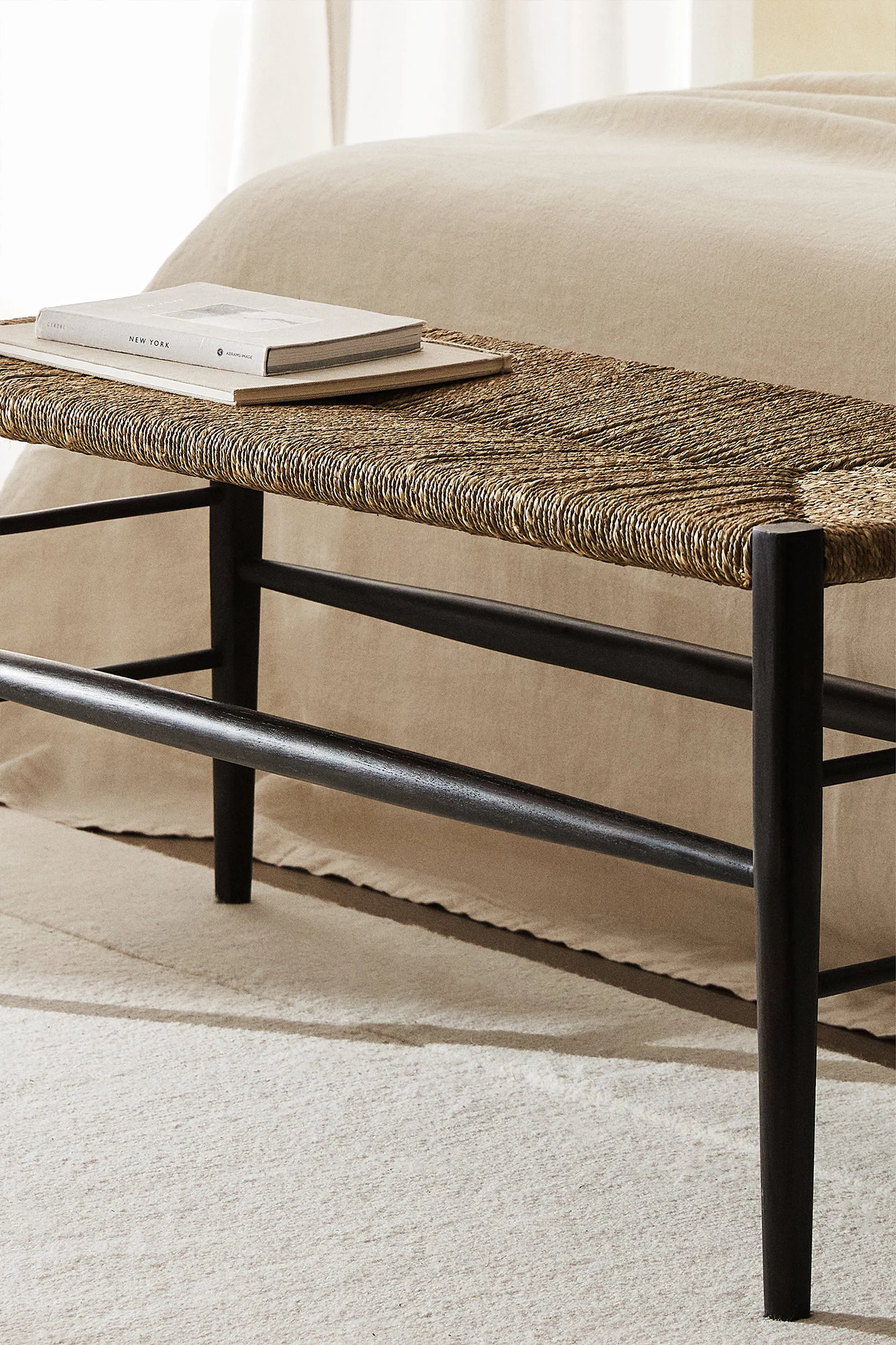 OAK AND SEAGRASS BENCH - Image 8