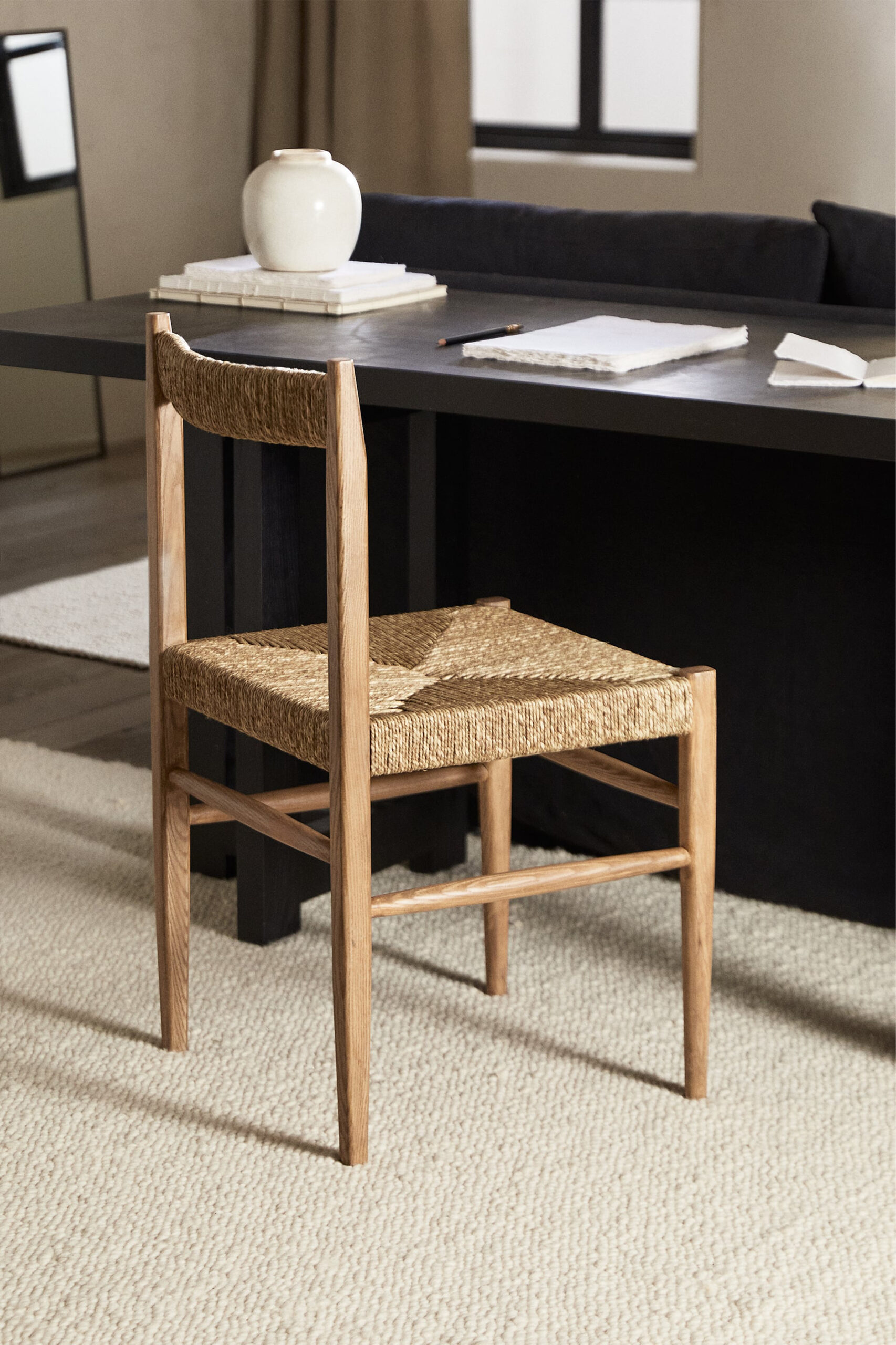 OAK AND SEAGRASS CHAIR