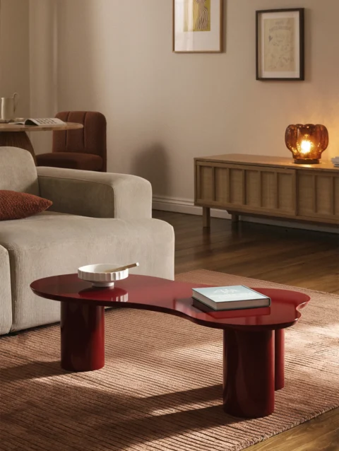BURGUNDY COFFEE TABLE