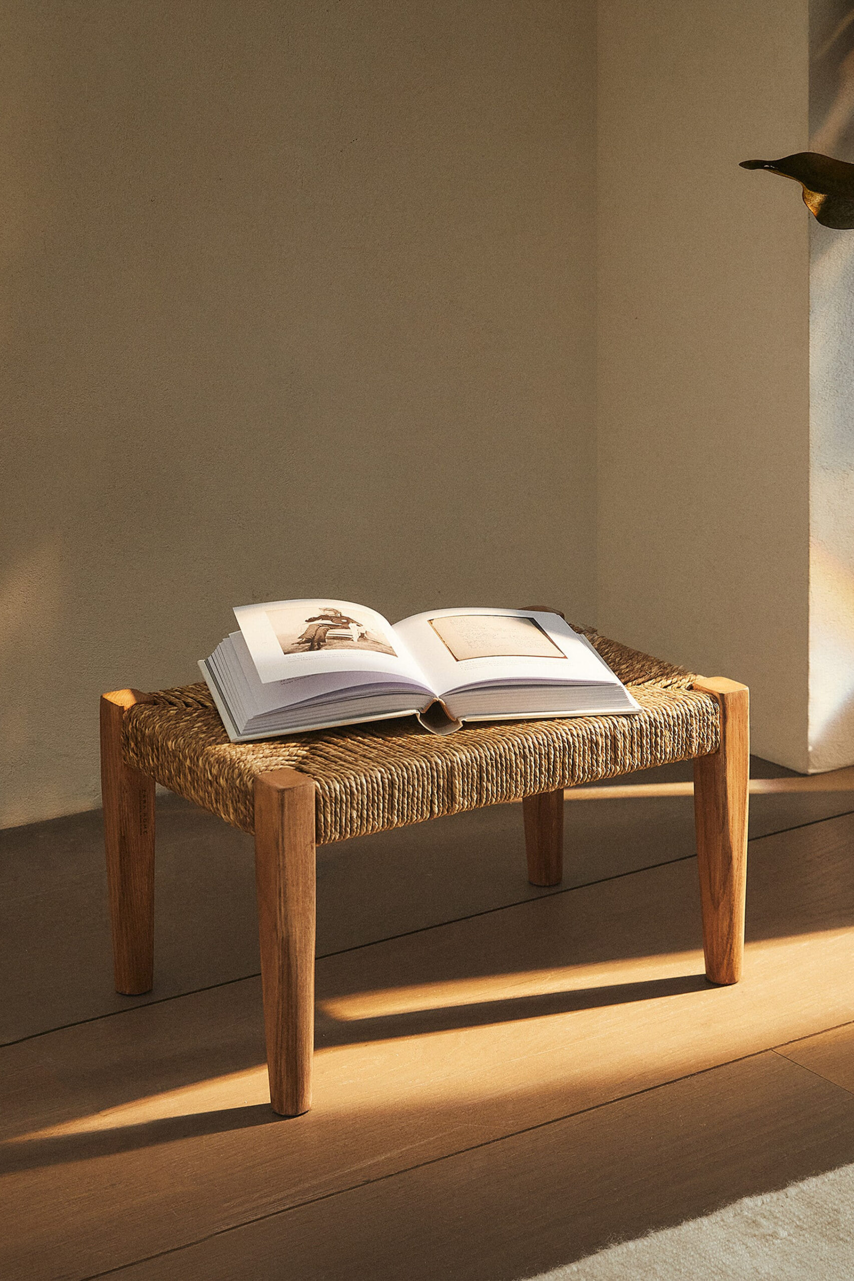 OAK AND SEAGRASS MINI STOOL - Image 6