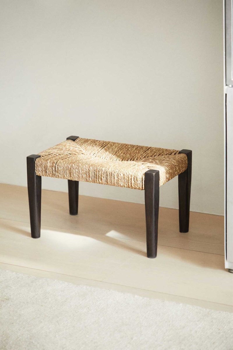 OAK AND SEAGRASS MINI STOOL - Image 13