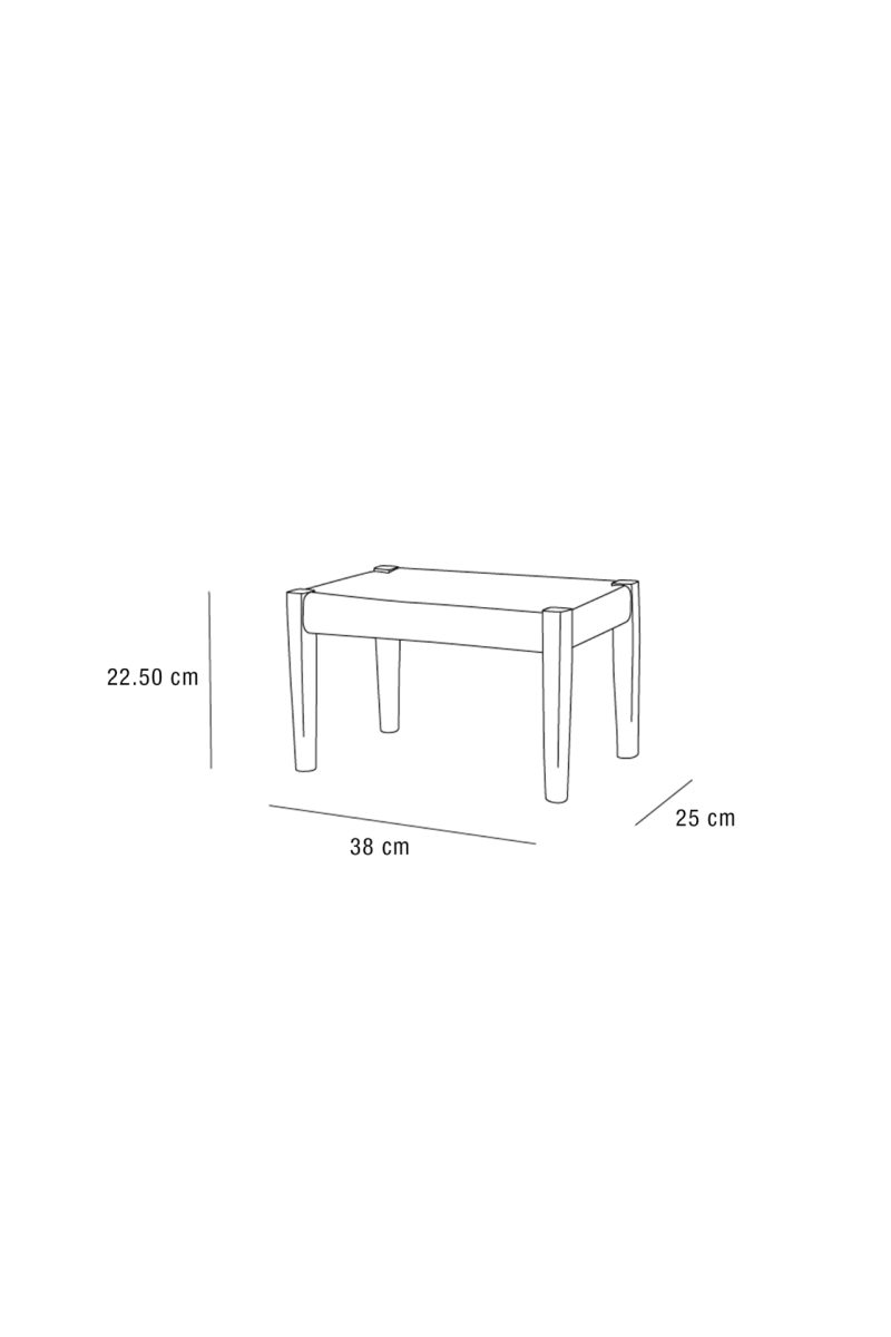 OAK AND SEAGRASS MINI STOOL - Image 15