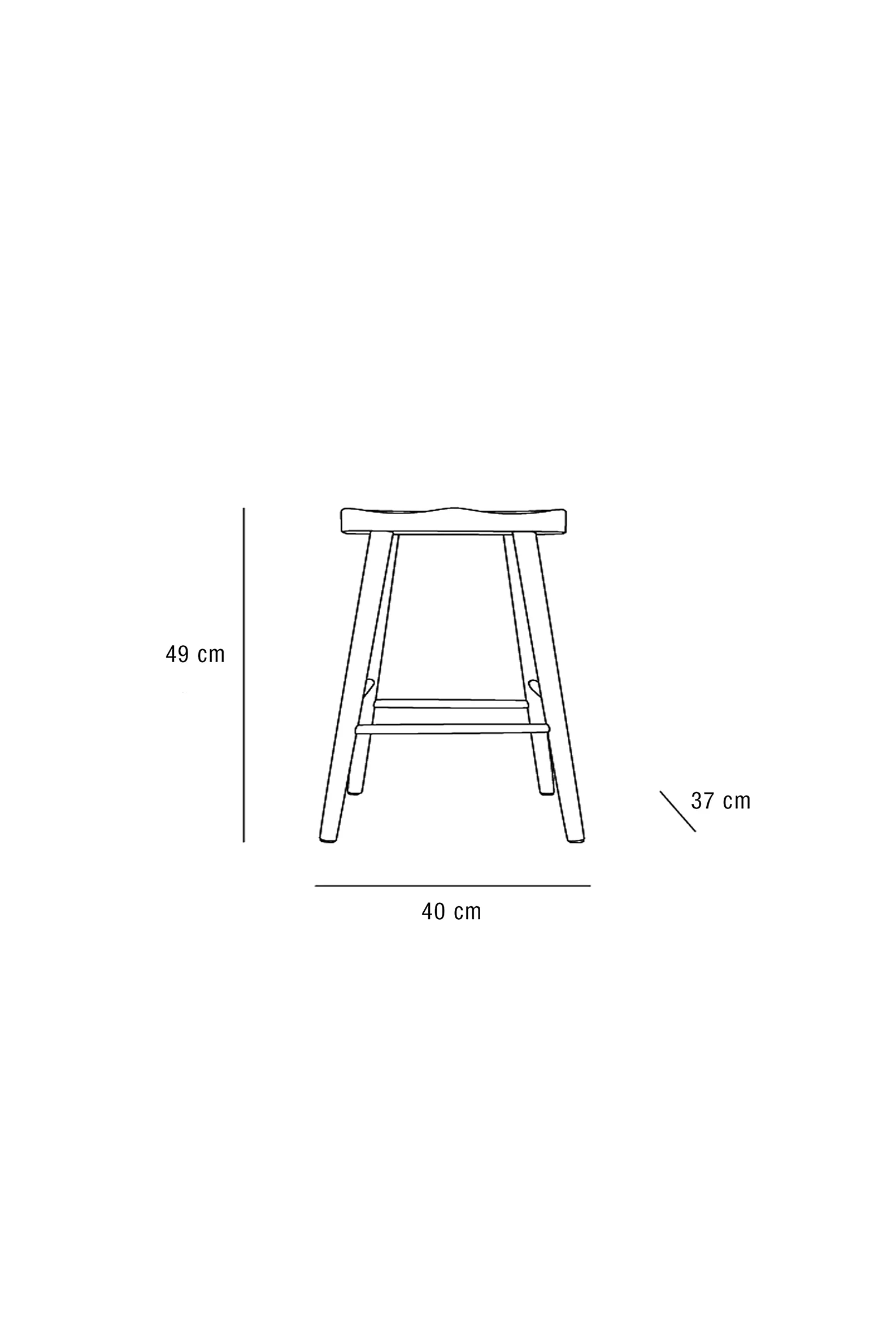 PINE STOOL 49 - Image 3