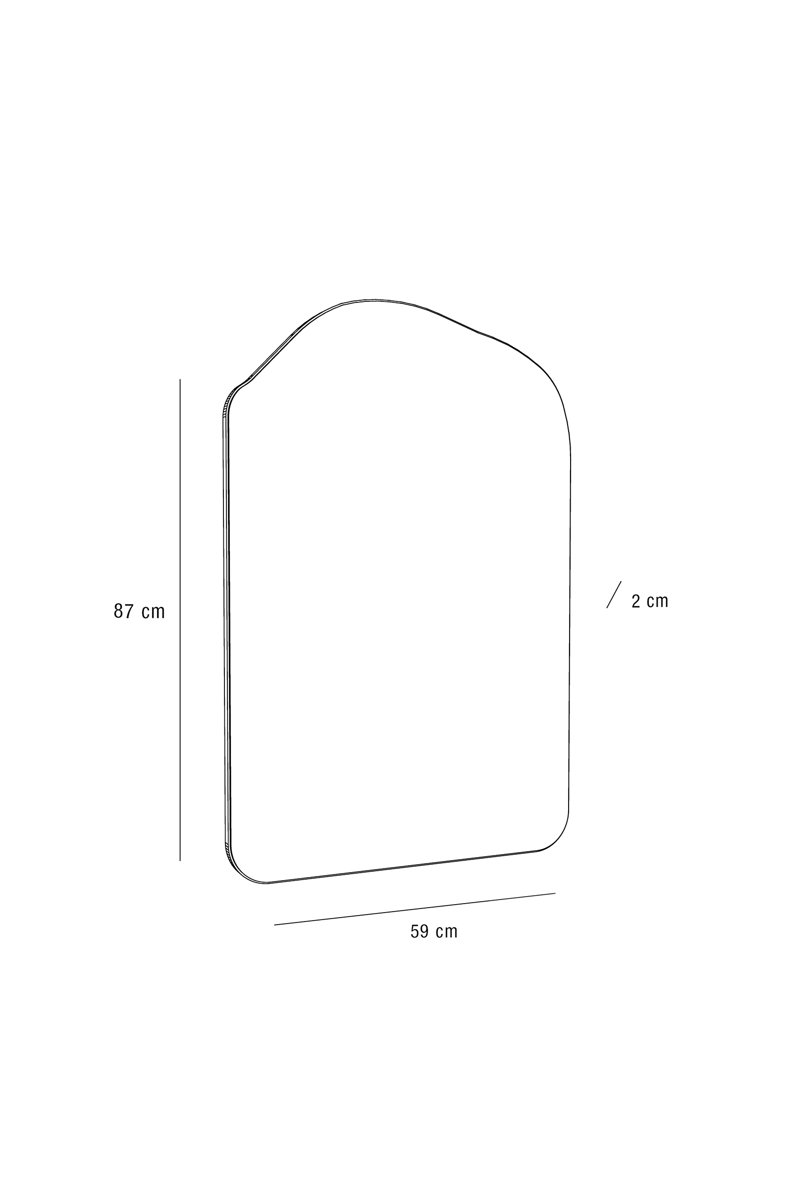 IRREGULAR WALL MIRROR 90 - Image 6