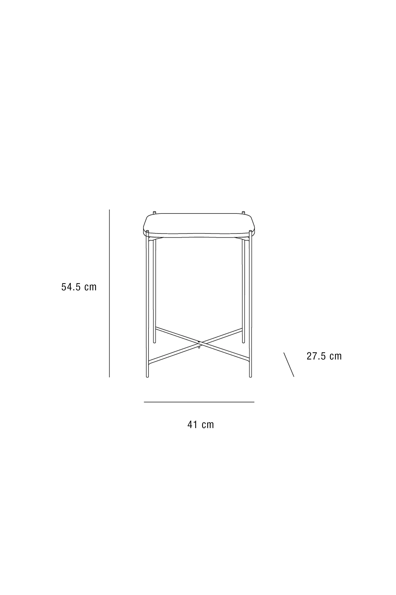 OAK AND METAL SIDE TABLE - Image 5