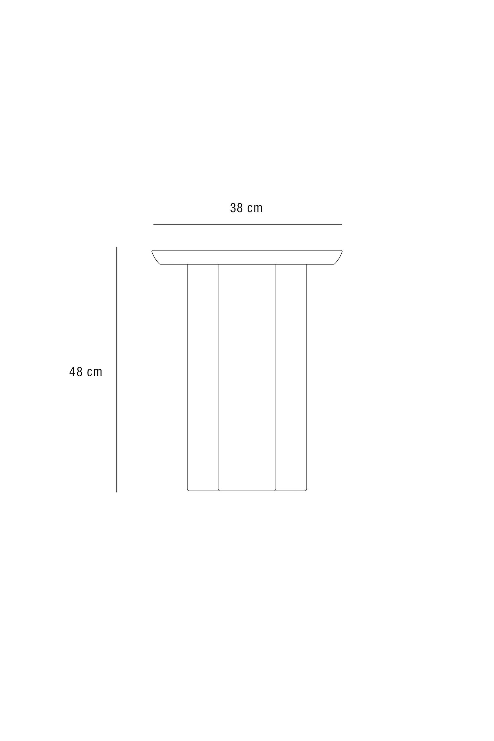 STEEL BLUE TUNG SIDE TABLE - Image 4
