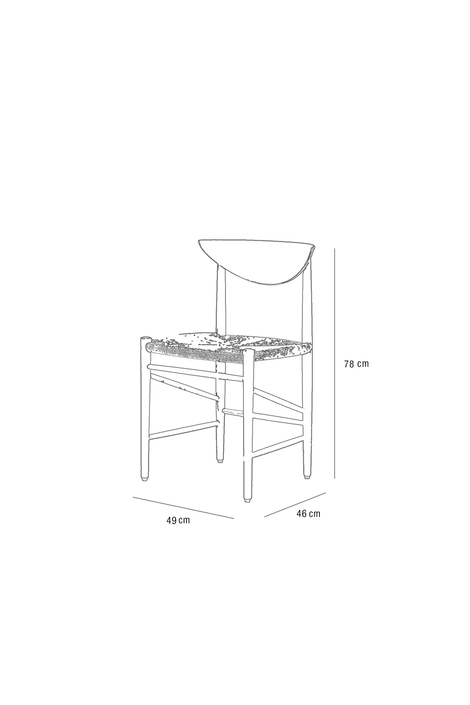 OAK AND PAPER CORD CHAIR - Image 4