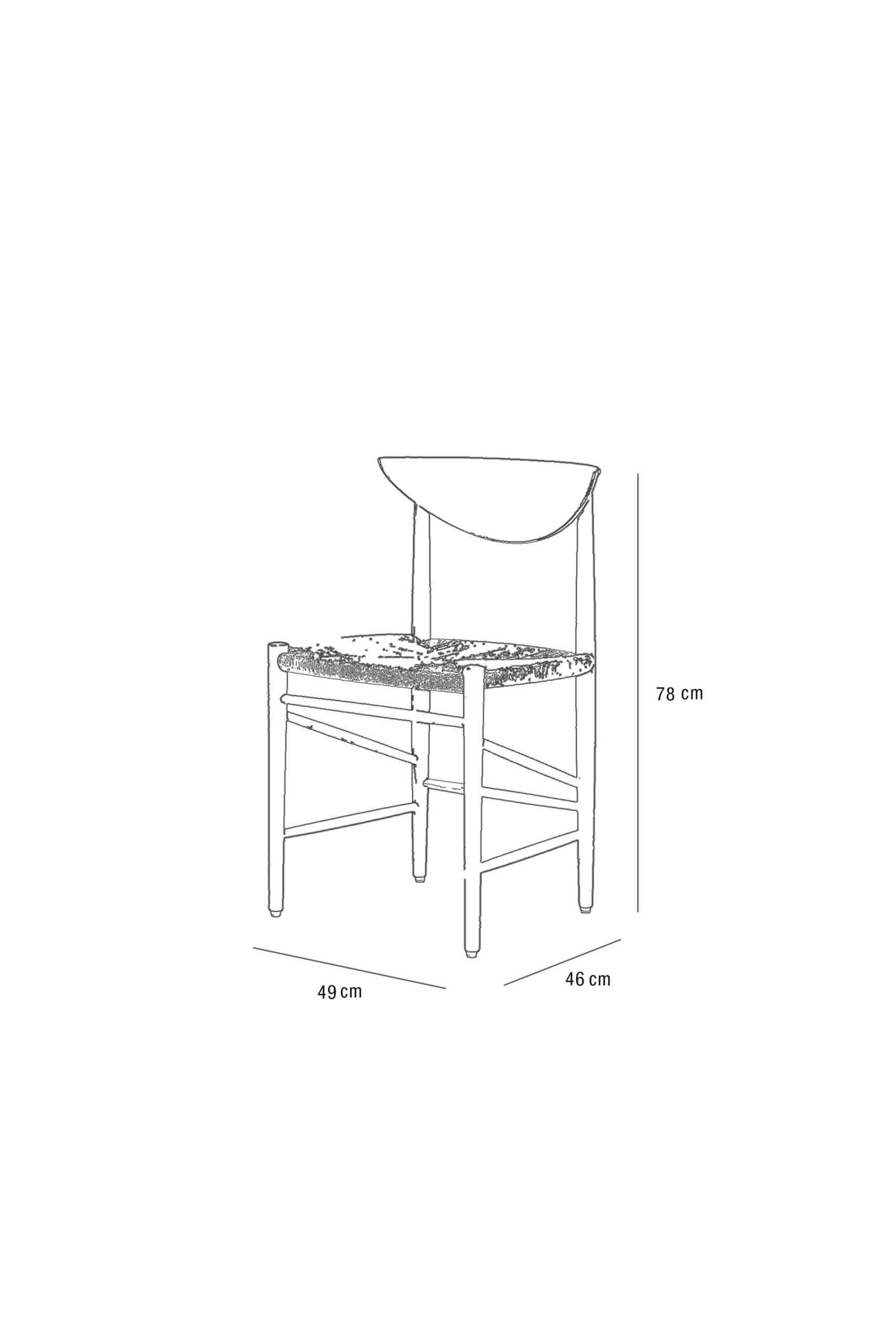OAK AND PAPER CORD CHAIR - Image 4